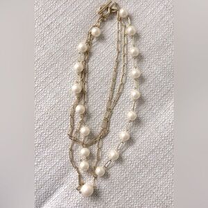 NWOT Ann Taylor 3 Layer Pearl Necklace